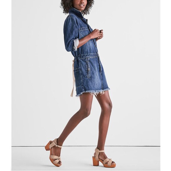 NWOT LUCKY BRAND Womens' Workwear Denim Long Sleeve Dress Size XL (PLEASE READ) - Picture 2 of 9